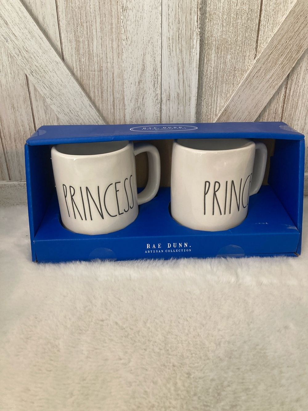 Rae Dunn Princess & Prince Mug Set